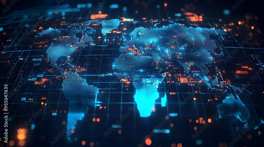 Poster global digital landscape:visualizing international relations and data flows