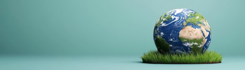 Fototapeta premium Environmentally sustainable Earth, clean energy revolution, 3D illustration