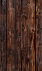 Obraz premium Dark wooden plank wall with rich wood grain textures