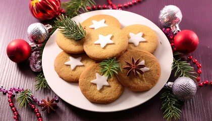 Christmas Cookie With Festive Decoration 