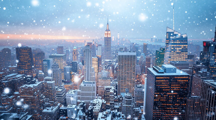 winter, NewYork, City, snow, city