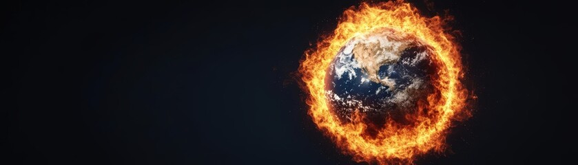 Obraz premium Greenhouse gases swirling around Earth, climate emergency, 3D illustration