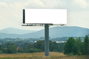 Empty billboard on road