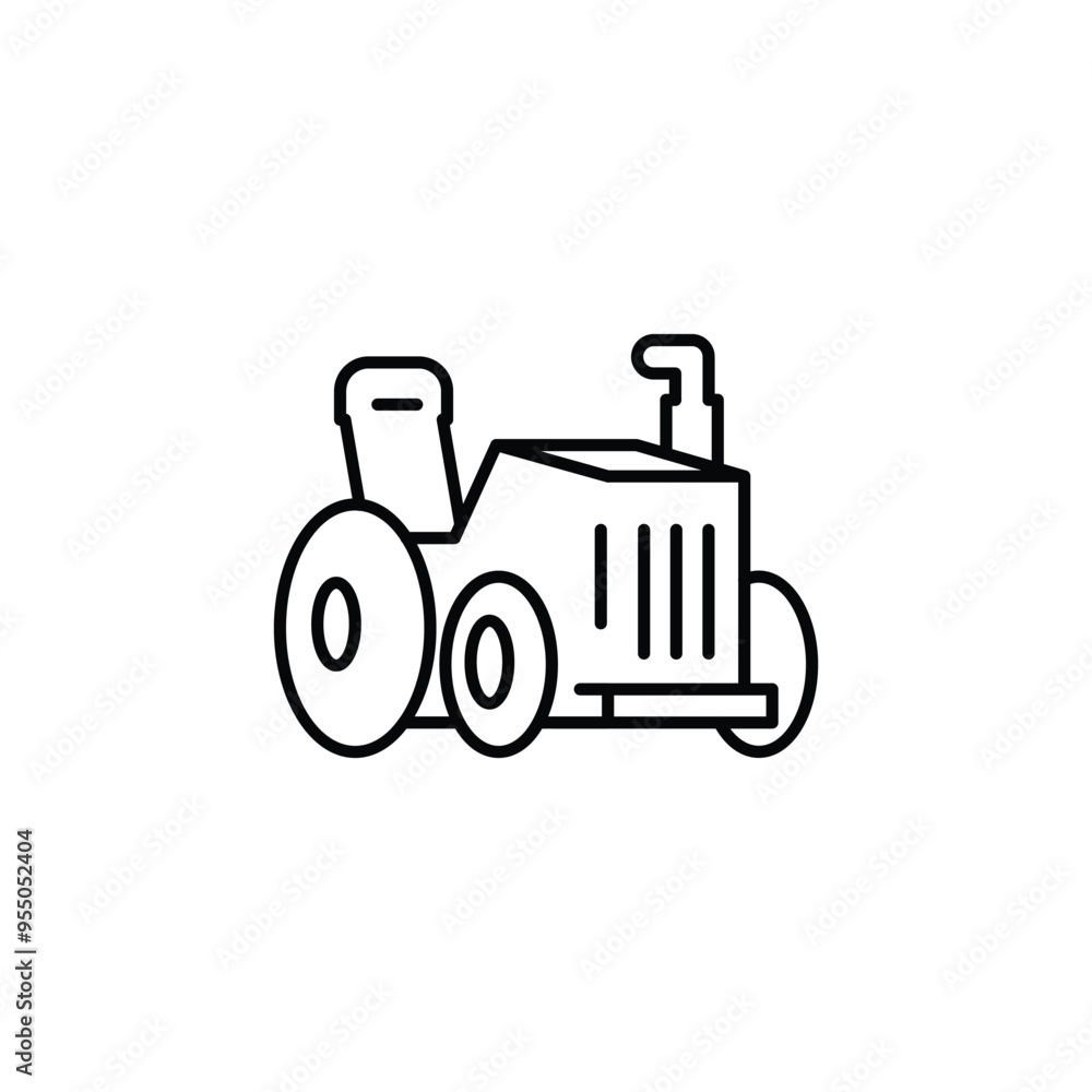 Poster tractor outline icon vector design good for web or mobile app