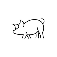 pig outline icon vector design good for web or mobile app