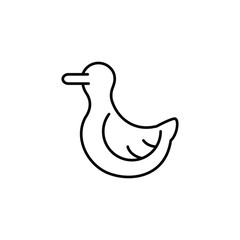 duck outline icon vector design good for web or mobile app