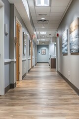 Modern Healthcare Facility Waiting Area with Comfortable Seating and Artwork