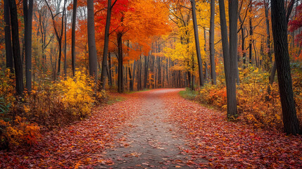 autumn, forest, vibrant, tree