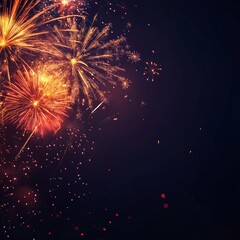 Obraz premium firework background with free space for text