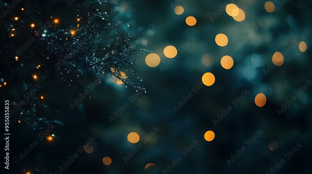 Aufkleber soft blurred background with subtle bokeh lights casting a dreamy and elegant atmosphere