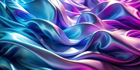 Obraz premium Vibrant silk fabric creates a stunning display of flowing colors in a soft, textured composition that captures light beautifully