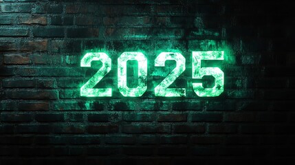 Obraz premium Bold Neon Green Number 