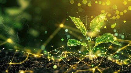 Connected Growth: A Sapling Illuminated by Network