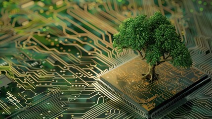 Green Technology: A Tree Grows on a Circuit Board