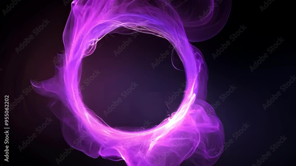 Poster dynamic purple smoke swirl creation in an artistic display at the local studio