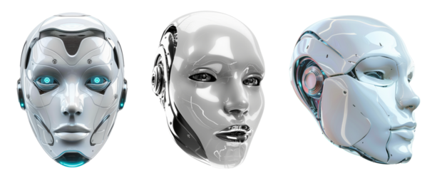 Robotic chemical peel, on isolated transparent background