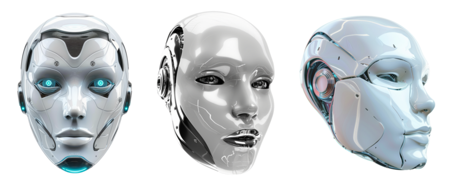 Robotic chemical peel, on isolated transparent background