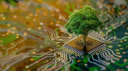 Green Technology: A Tree Grows on a Circuit Board