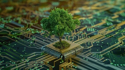 Green Technology: A Tree Grows on a Circuit Board