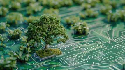 Green Technology: A Tree Grows on a Circuit Board