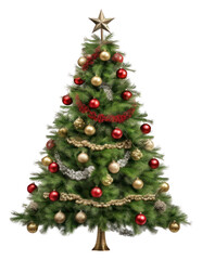 Fototapeta premium PNG Christmas Tree decorated christmas tree plant.