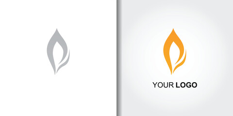 Flame Logo set template