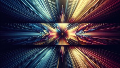 Dynamic abstract background showcasing vibrant colors and radiant light effects, perfect for digital art, technology, and creative projects.