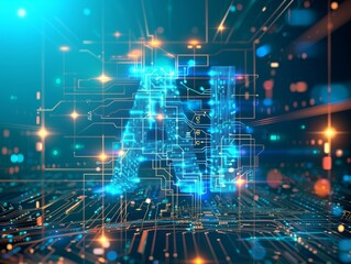 Obraz premium AI graphic showing 