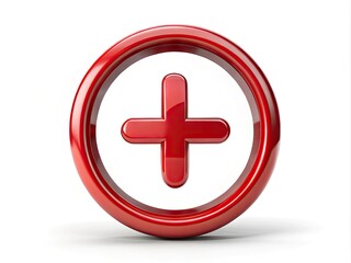 Obraz premium A stylized, modern emblem featuring a bold, red 