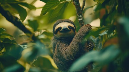 Obraz premium Sloth in Rainforest