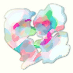 colorful abstract background . 3d , emboss elements composition .