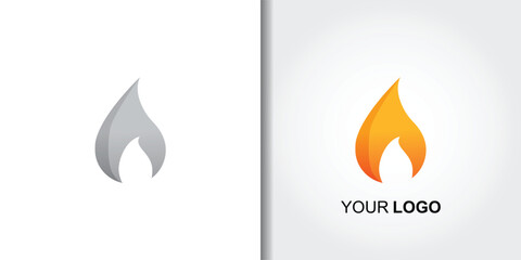 Flame Logo set template