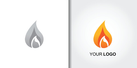 Flame Logo set template