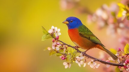 Colorful Bird on a Branch