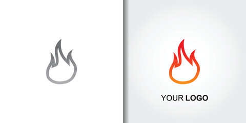 Flame Logo set template