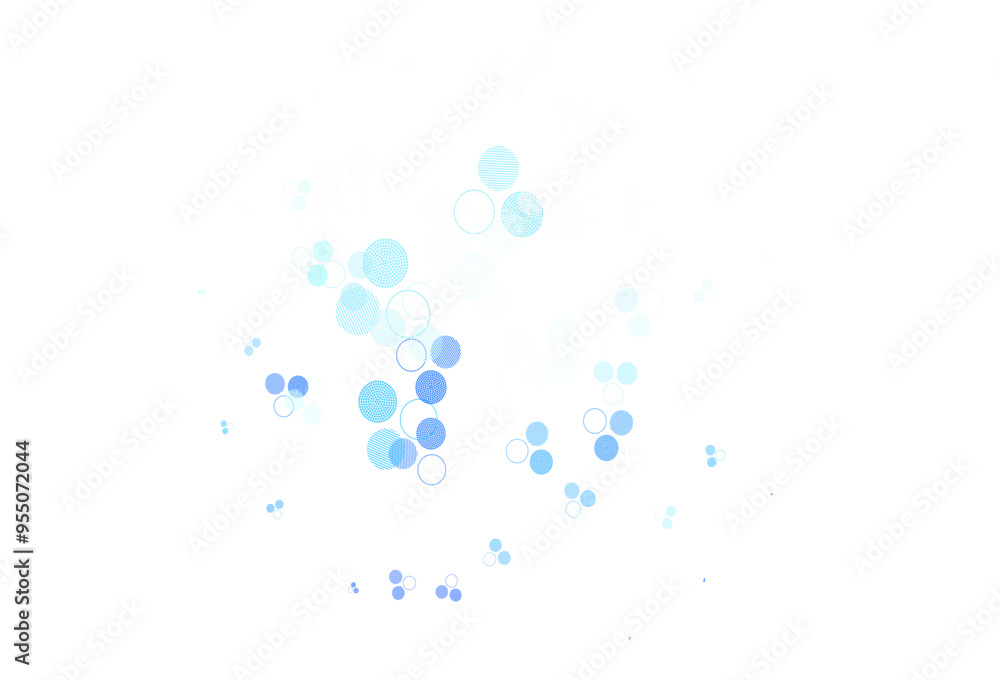 Poster light blue vector layout with circle shapes.