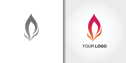 Flame Logo set template