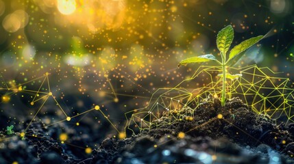 Connected Growth: A Sapling Illuminated by Network