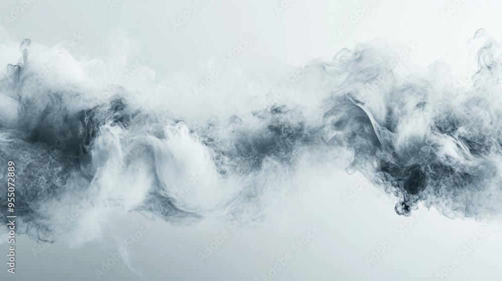 Aufkleber a captivating swirl of gray smoke creating a dynamic and ethereal atmosphere, perfect for artistic o