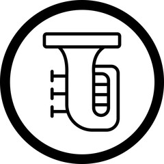 Tuba Vector Icon Design