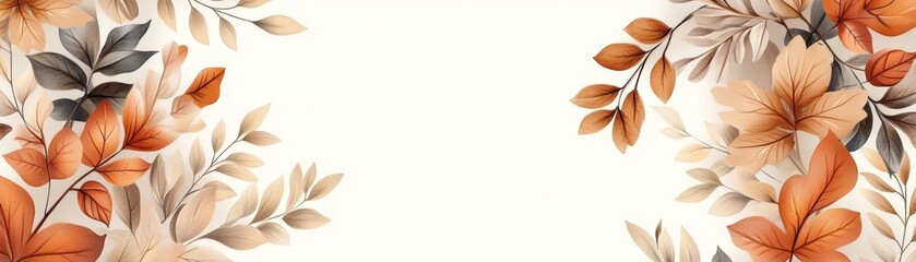Elegant floral design featuring warm hues of orange and soft neutrals, perfect for invitations or decor.