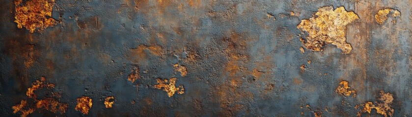 A textured surface featuring a blend of blue and gold tones, perfect for backgrounds, wallpapers, or artistic presentations.