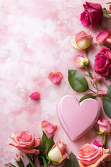 Mother's Day card. International Women's Day. Bouquet of flowers background.