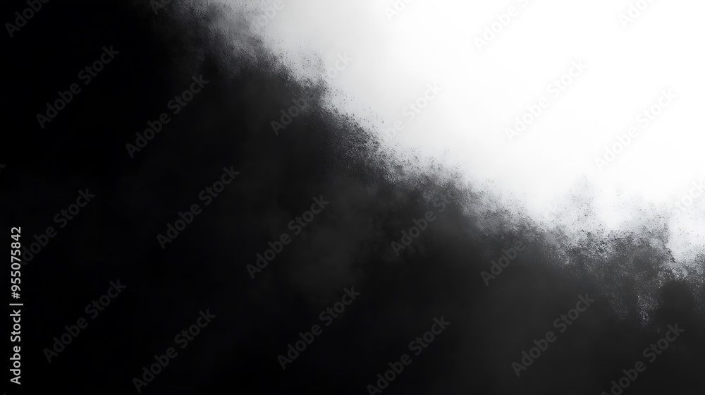 Poster elegant black and white abstract design creating a striking contrast with soft gradients