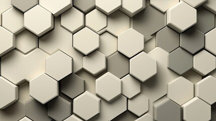Abstract geometric pattern with hexagonal shapes in muted tones, creating a modern and sleek background