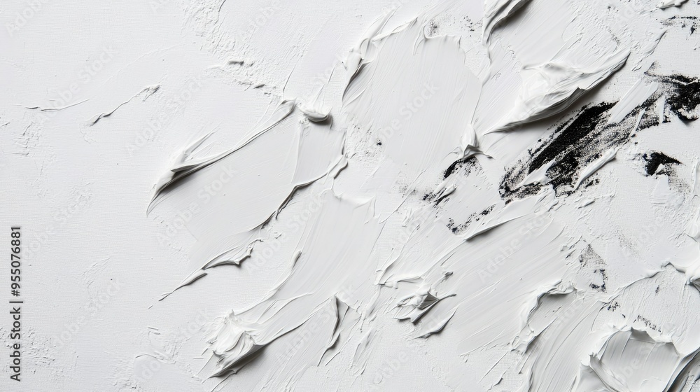 Aufkleber white background with abstract patterns and textures, adding dimension and complexity.