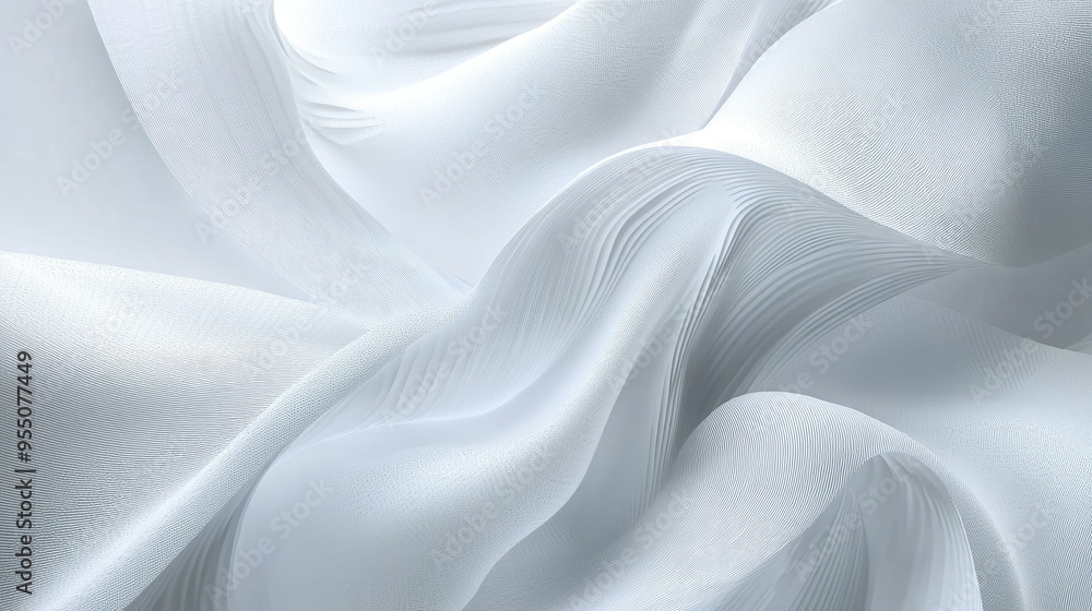 Aufkleber abstract white background with flowing lines and gentle waves, creating a dynamic feel.