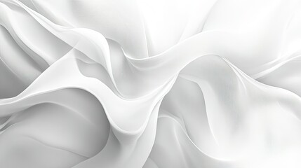 Obraz premium Abstract white background with soft curves and flowing forms, creating a sense of fluidity.