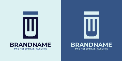 Letters IW Monogram Logo, suitable for any business with WI or IW initials