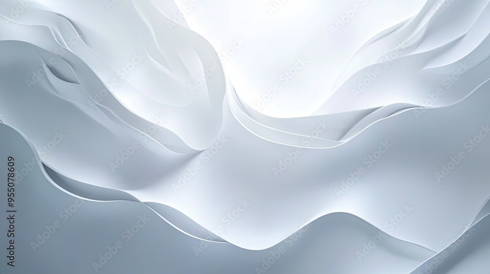 Poster minimalistic abstract white background with gentle gradients and smooth transitions.